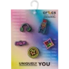 Pack de 5 colgantes Jibbitz «Level up Gamer»