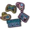 Pack de 5 colgantes Jibbitz «Lights up Neon Gamer»