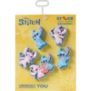 Pack de 5 colgantes Jibbitz™ para zapatos de Disney con Stitch y Angel Pack de 5 colgantes Jibbitz™ para zapatos de Disney con Stitch y Angel
