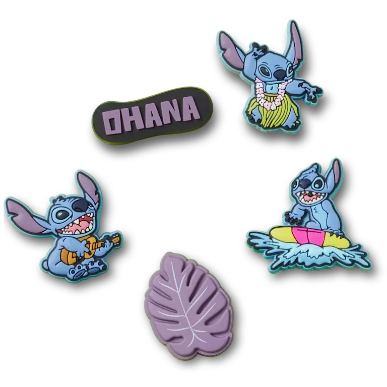 Pack de 5 colgantes Jibbitz «Stitch Tropical» Pack de 5 colgantes Jibbitz «Stitch Tropical»