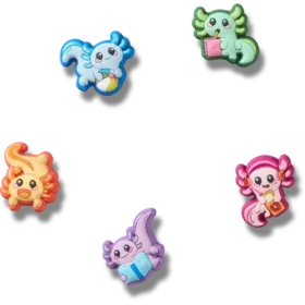 Pack de 5 colgantes Jibbitz «Tiny Axolotls»