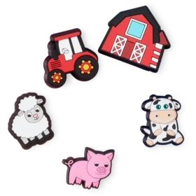 Pack de 5 colgantes para zapatos Jibbitz™ «Animales de granja monísimos»