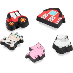 Pack de 5 colgantes para zapatos Jibbitz™ «Animales de granja monísimos»