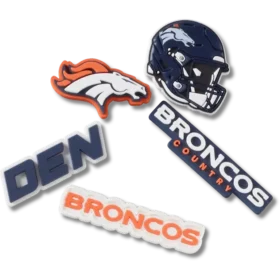 Pack de 5 colgantes para zapatos Jibbitz™ de los Denver Broncos de la NFL