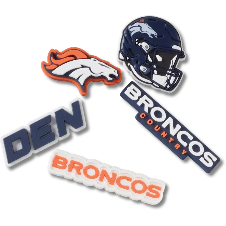 Pack de 5 colgantes para zapatos Jibbitz™ de los Denver Broncos de la NFL Pack de 5 colgantes para zapatos Jibbitz™ de los Denver Broncos de la NFL