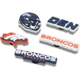 Pack de 5 colgantes para zapatos Jibbitz™ de los Denver Broncos de la NFL