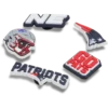Pack de 5 colgantes para zapatos Jibbitz de los New England Patriots de la NFL Pack de 5 colgantes para zapatos Jibbitz de los New England Patriots de la NFL