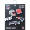 Pack de 5 colgantes para zapatos Jibbitz de los New England Patriots de la NFL Pack de 5 colgantes para zapatos Jibbitz de los New England Patriots de la NFL