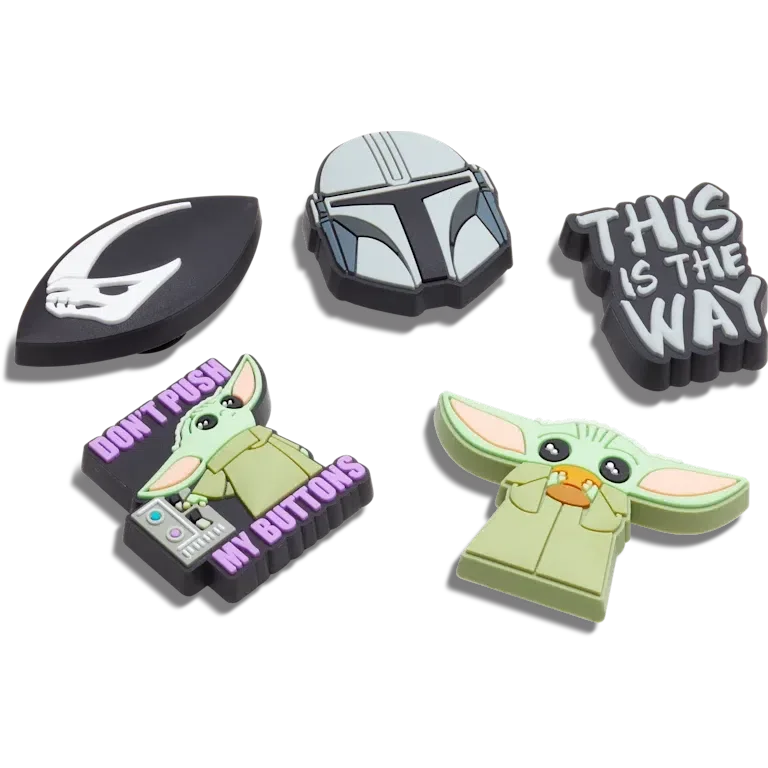 Pack de 5 colgantes para zapatos Jibbitz™ de «The Mandalorian» de Disney Pack de 5 colgantes para zapatos Jibbitz™ de «The Mandalorian» de Disney
