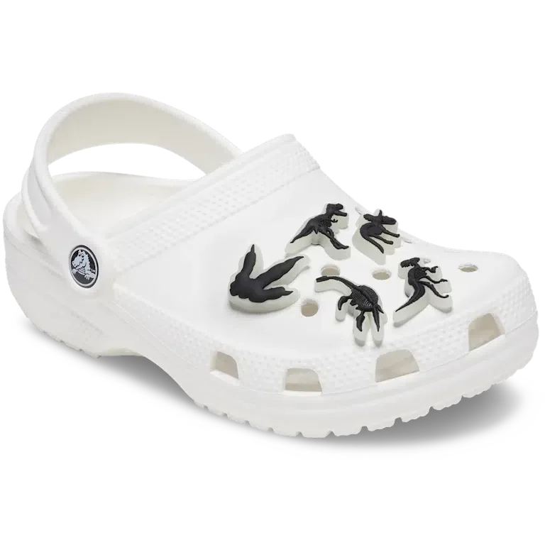 Pack de 5 colgantes para zapatos Jibbitz «Dino» que brillan en la oscuridad Pack de 5 colgantes para zapatos Jibbitz «Dino» que brillan en la oscuridad