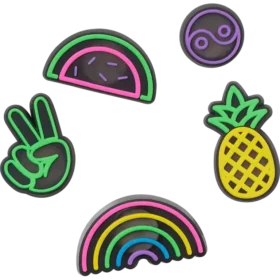 Pack de 5 colgantes para zapatos Jibbitz «Lights up Fun»
