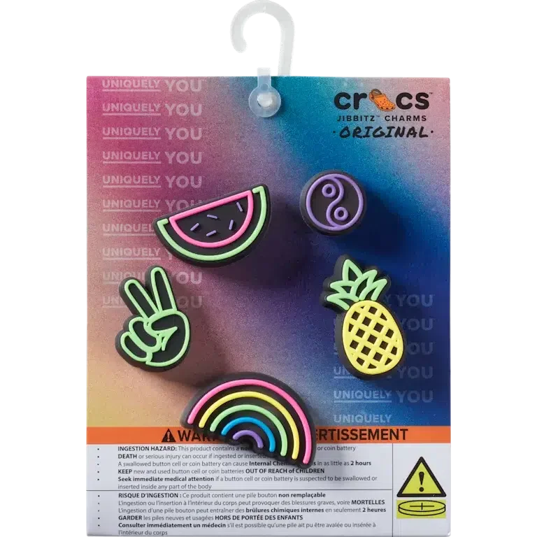 Pack de 5 colgantes para zapatos Jibbitz «Lights up Fun» Pack de 5 colgantes para zapatos Jibbitz «Lights up Fun»