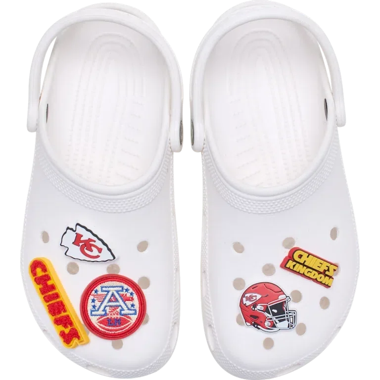 Pack de 5 colgantes para zapatos Jibbitz para los Kansas City Chiefs de la NFL Pack de 5 colgantes para zapatos Jibbitz para los Kansas City Chiefs de la NFL