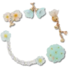 Paquete de 5 colgantes Jibbitz con delicado estampado floral azul Paquete de 5 colgantes Jibbitz con delicado estampado floral azul
