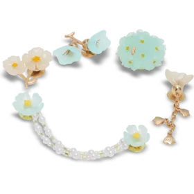 Paquete de 5 colgantes Jibbitz con delicado estampado floral azul