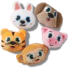 Paquete de 5 colgantes Jibbitz de animales peludos Paquete de 5 colgantes Jibbitz de animales peludos