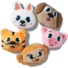 Paquete de 5 colgantes Jibbitz de animales peludos