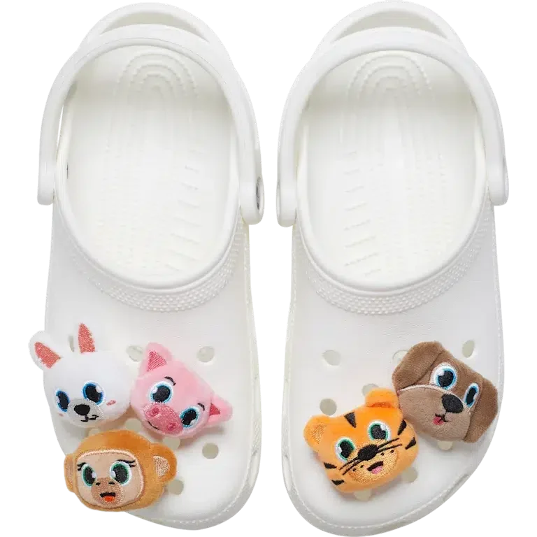 Paquete de 5 colgantes Jibbitz de animales peludos Paquete de 5 colgantes Jibbitz de animales peludos