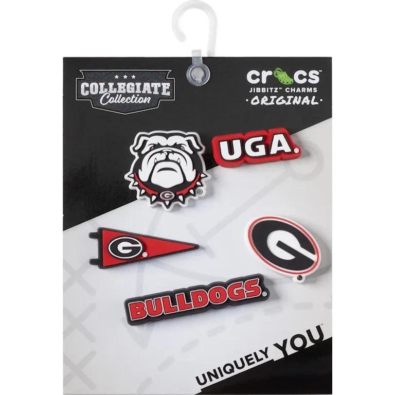 Paquete de 5 colgantes Jibbitz de la Universidad de Georgia Paquete de 5 colgantes Jibbitz de la Universidad de Georgia