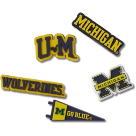 Paquete de 5 colgantes Jibbitz™ de la Universidad de Michigan