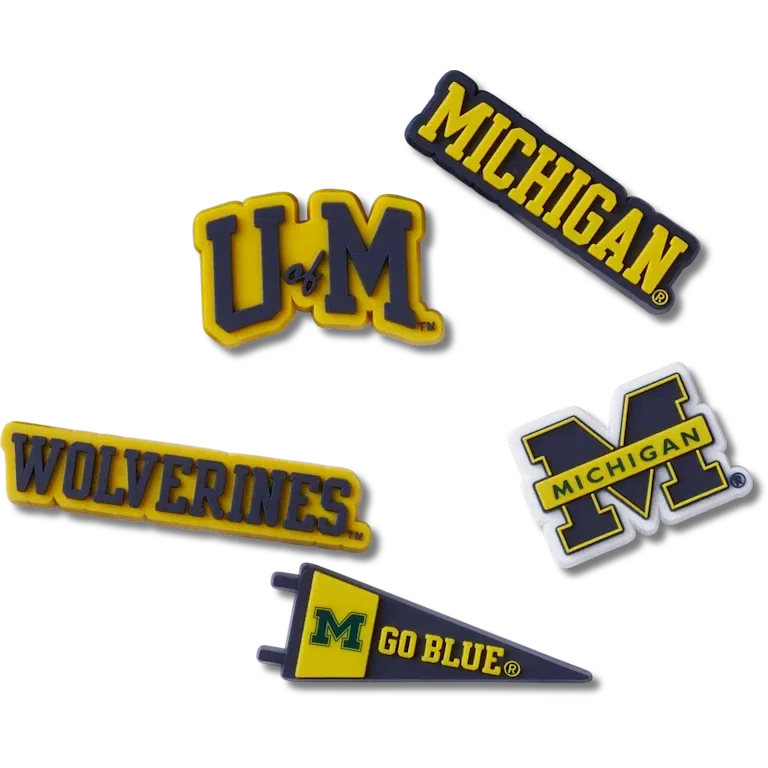 Paquete de 5 colgantes Jibbitz™ de la Universidad de Michigan Paquete de 5 colgantes Jibbitz™ de la Universidad de Michigan
