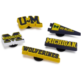 Paquete de 5 colgantes Jibbitz™ de la Universidad de Michigan