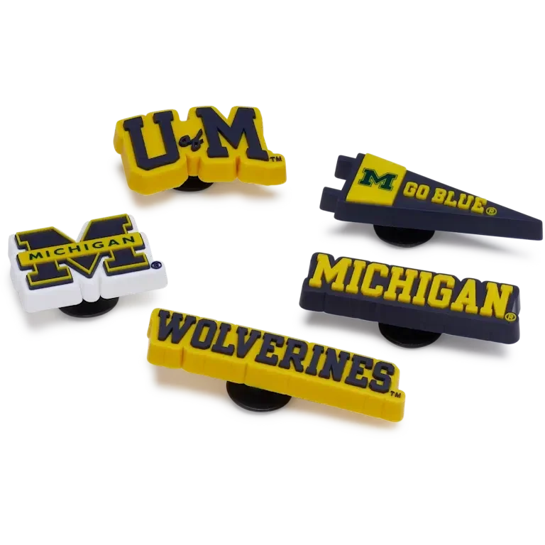 Paquete de 5 colgantes Jibbitz™ de la Universidad de Michigan Paquete de 5 colgantes Jibbitz™ de la Universidad de Michigan