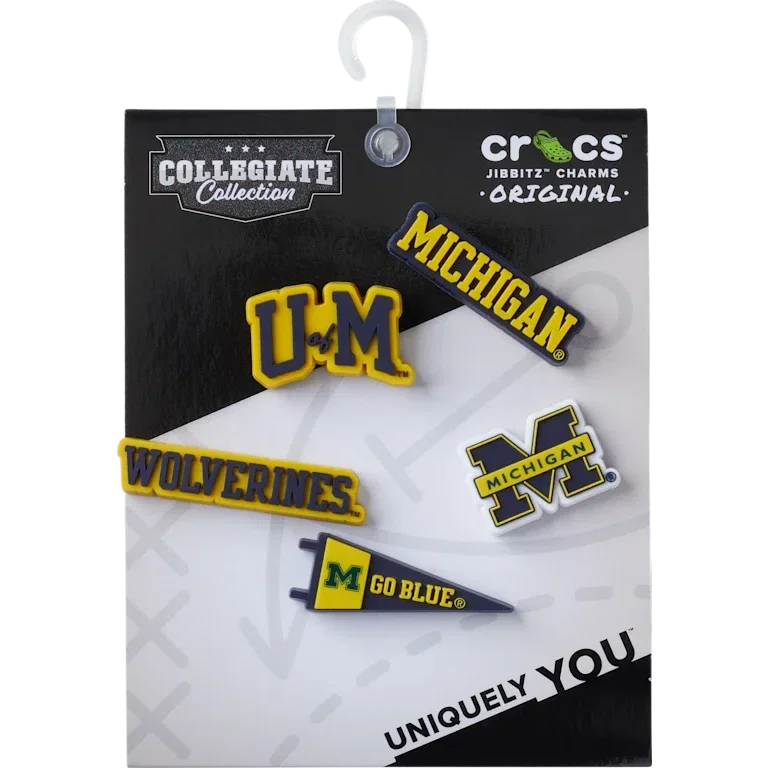 Paquete de 5 colgantes Jibbitz™ de la Universidad de Michigan Paquete de 5 colgantes Jibbitz™ de la Universidad de Michigan