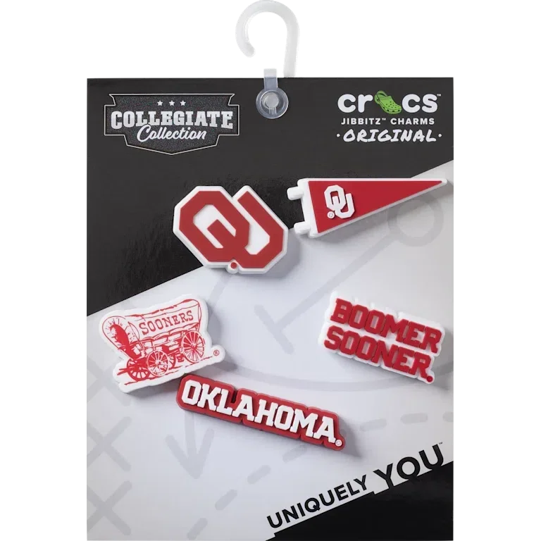 Paquete de 5 colgantes Jibbitz de la Universidad de Oklahoma Paquete de 5 colgantes Jibbitz de la Universidad de Oklahoma