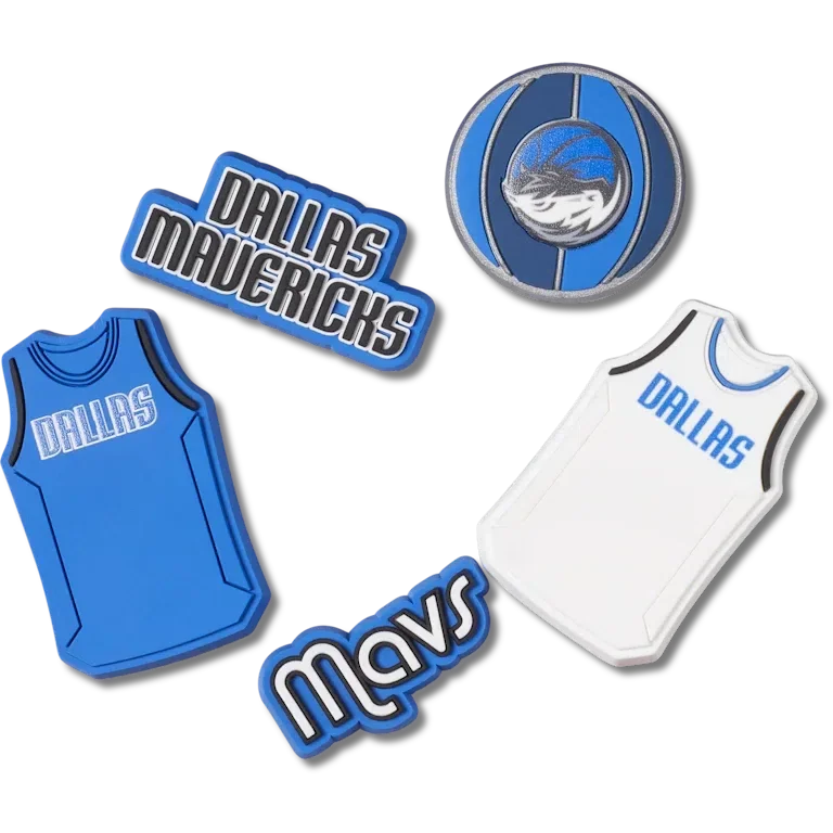 Paquete de 5 colgantes Jibbitz™ de los Dallas Mavericks de la NBA Paquete de 5 colgantes Jibbitz™ de los Dallas Mavericks de la NBA