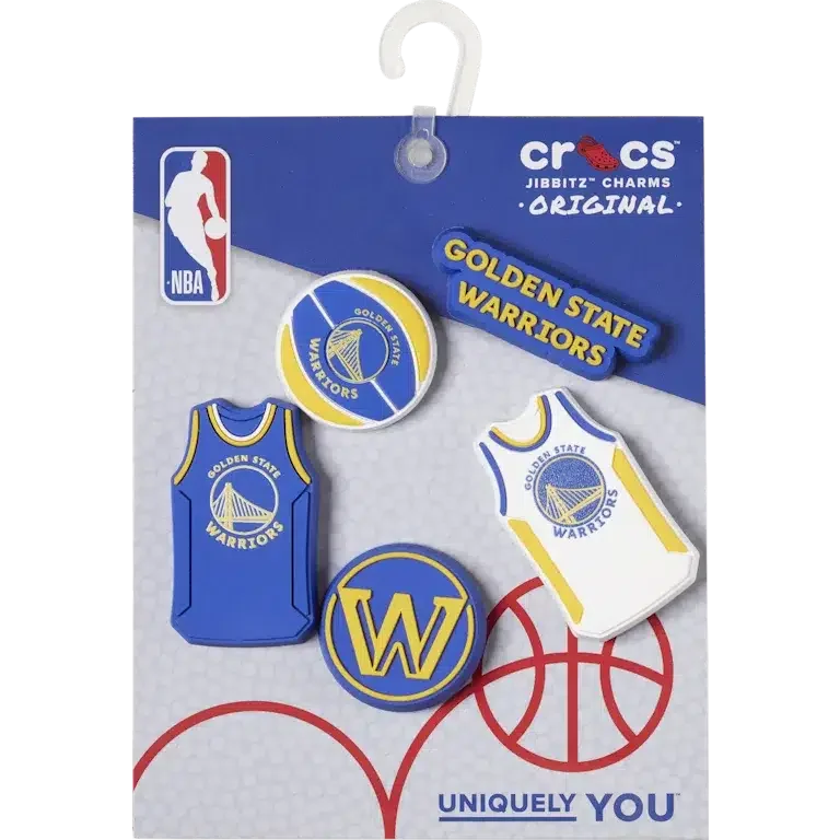 Paquete de 5 colgantes Jibbitz de los Golden State Warriors de la NBA Paquete de 5 colgantes Jibbitz de los Golden State Warriors de la NBA