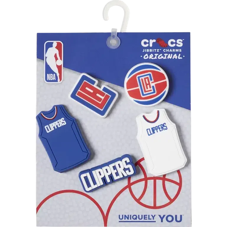 Paquete de 5 colgantes Jibbitz™ de los Los Angeles Clippers de la NBA Paquete de 5 colgantes Jibbitz™ de los Los Angeles Clippers de la NBA