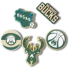 Paquete de 5 colgantes Jibbitz™ de los Milwaukee Bucks de la NBA Paquete de 5 colgantes Jibbitz™ de los Milwaukee Bucks de la NBA