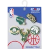 Paquete de 5 colgantes Jibbitz™ de los Milwaukee Bucks de la NBA Paquete de 5 colgantes Jibbitz™ de los Milwaukee Bucks de la NBA