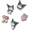 Paquete de 5 colgantes Jibbitz™ de Sanrio Kuromi