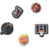 Paquete de 5 colgantes Jibbitz «Equipo de baloncesto»
