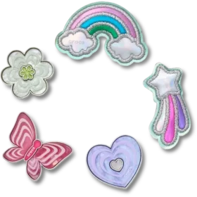 Paquete de 5 colgantes Jibbitz «Funky Girly Icons»