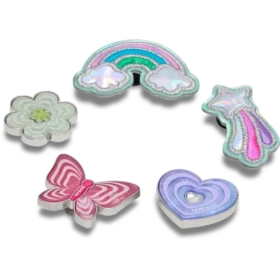 Paquete de 5 colgantes Jibbitz «Funky Girly Icons»