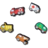 Paquete de 5 colgantes Jibbitz «Tiny Work Trucks»