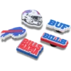 Paquete de 5 colgantes para zapatos Jibbitz de los Buffalo Bills de la NFL Paquete de 5 colgantes para zapatos Jibbitz de los Buffalo Bills de la NFL
