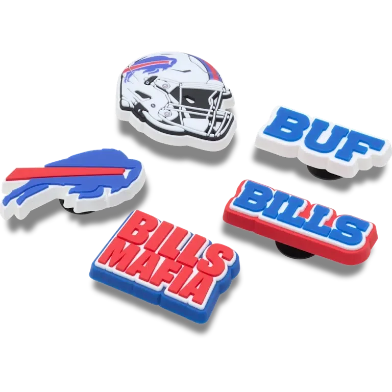 Paquete de 5 colgantes para zapatos Jibbitz de los Buffalo Bills de la NFL Paquete de 5 colgantes para zapatos Jibbitz de los Buffalo Bills de la NFL