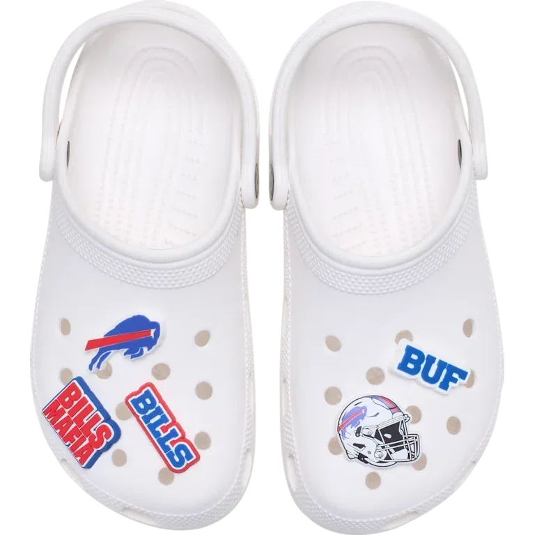 Paquete de 5 colgantes para zapatos Jibbitz de los Buffalo Bills de la NFL Paquete de 5 colgantes para zapatos Jibbitz de los Buffalo Bills de la NFL