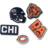 Paquete de 5 colgantes para zapatos Jibbitz de los Chicago Bears de la NFL Paquete de 5 colgantes para zapatos Jibbitz de los Chicago Bears de la NFL