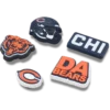 Paquete de 5 colgantes para zapatos Jibbitz de los Chicago Bears de la NFL Paquete de 5 colgantes para zapatos Jibbitz de los Chicago Bears de la NFL
