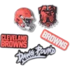 Paquete de 5 colgantes para zapatos Jibbitz de los Cleveland Browns de la NFL Paquete de 5 colgantes para zapatos Jibbitz de los Cleveland Browns de la NFL