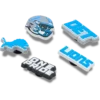 Paquete de 5 colgantes para zapatos Jibbitz de los Detroit Lions de la NFL Paquete de 5 colgantes para zapatos Jibbitz de los Detroit Lions de la NFL