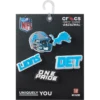 Paquete de 5 colgantes para zapatos Jibbitz de los Detroit Lions de la NFL Paquete de 5 colgantes para zapatos Jibbitz de los Detroit Lions de la NFL