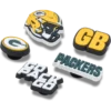 Paquete de 5 colgantes para zapatos Jibbitz de los Green Bay Packers de la NFL Paquete de 5 colgantes para zapatos Jibbitz de los Green Bay Packers de la NFL