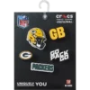 Paquete de 5 colgantes para zapatos Jibbitz de los Green Bay Packers de la NFL Paquete de 5 colgantes para zapatos Jibbitz de los Green Bay Packers de la NFL