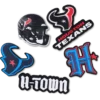 Paquete de 5 colgantes para zapatos Jibbitz de los Houston Texans de la NFL Paquete de 5 colgantes para zapatos Jibbitz de los Houston Texans de la NFL
